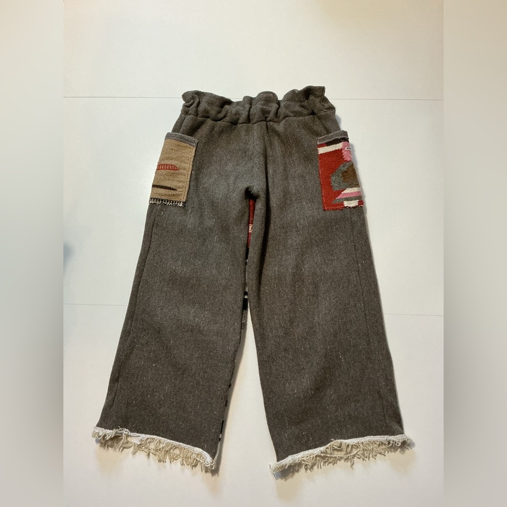 Vintage South American Folk Art OOAK 1 Of 1 Reworked Upcycle Tapestry Pants - Picture 3 of 8